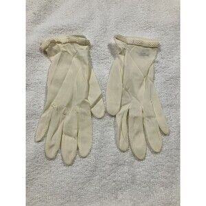 Vintage White Church Gloves Max Mayer & Co Formal Special Occasion Wedding Prom